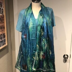 RainCaper Monet Water Lilies Scarf